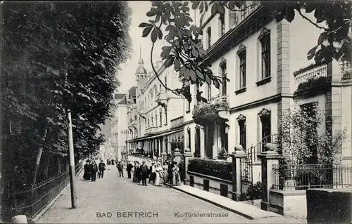 Ak Bad Bertrich an der Mosel Eifel, Kurfürstenstraße