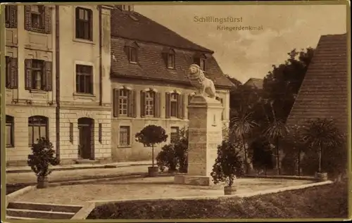 Ak Schillingsfürst im Kreis Ansbach Mittelfranken, Kriegerdenkmal