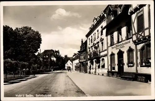 Ak Wehr in Baden, Bahnhofplatz, Möbelschreinerei