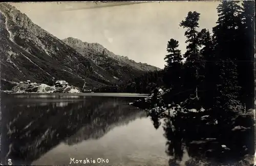 Foto Ak Hohe Tatra Polen, Morskie Oko, Meerauge, Seepartie