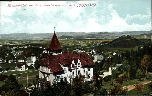Ak Karpacz Krummhübel im Riesengebirge Schlesien, Sanatorium, Pfaffenberg