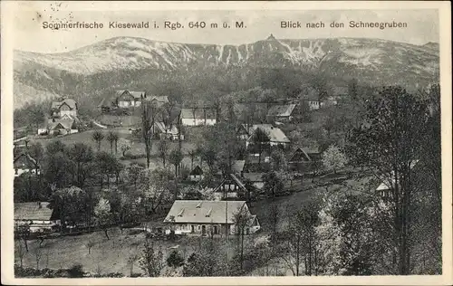 Ak Piechowice Kiesewald Schlesien, Blick auf den Ort und zu den Schneegruben