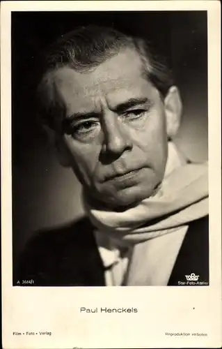 Ak Schauspieler Paul Henckels, Schal, Portrait