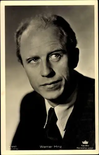 Ak Schauspieler Werner Hinz, Portrait, Ross 3318/1