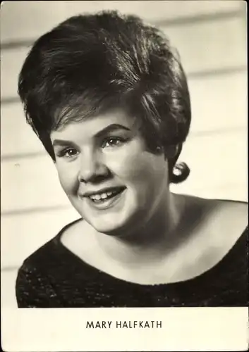 Ak Schlagersängerin Mary Halfkath, Portrait