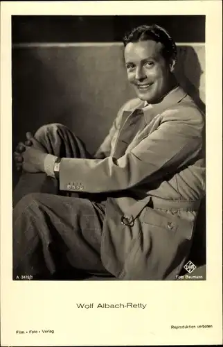 Ak Schauspieler Wolf Albach-Retty, Portrait