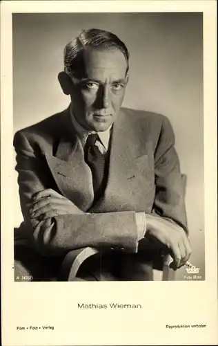 Ak Schauspieler Mathias Wiemann, Portrait, Film Foto Verlag A 3435/1