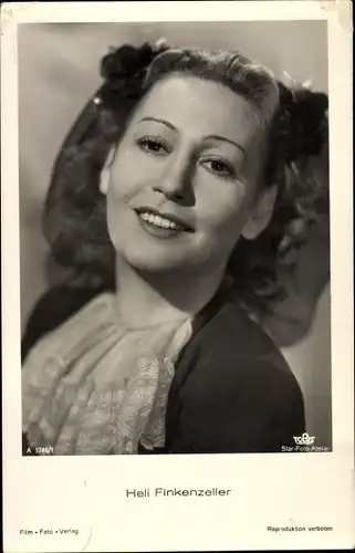 Ak Schauspielerin Heli Finkenzeller, Portrait