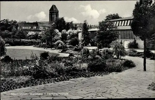 Ak Neumünster in Holstein, Werkhalle d. Textilfachschule