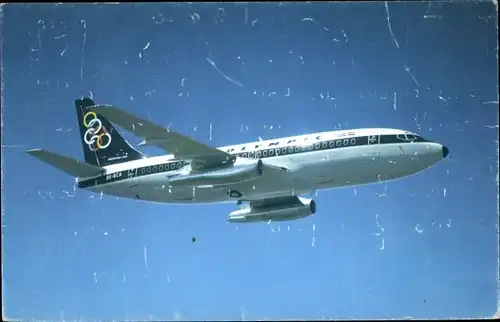 Ak Griechisches Passagierflugzeug, Olympic Airways, Boeing 737 200, SX BCA
