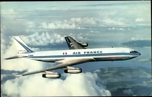 Ak Französisches Passagierflugzeug der Air France, Boeing 707 Intercontinental, F-BHSB