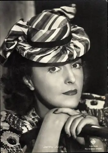 Ak Schauspielerin Jenny Jugo, Portrait mit Hut