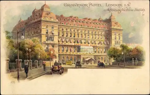 Ak London City England, Grosvenor Hotel, Adjoining Victoria Station