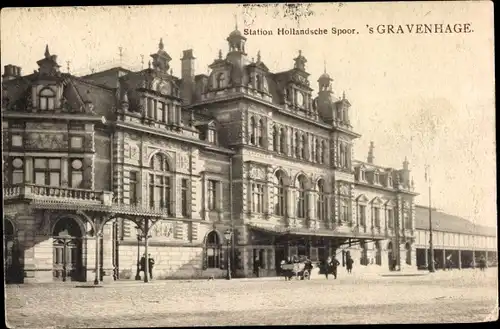 Ak 's Gravenhage Den Haag Südholland, Station Hollandsche Spoor, Bahnhof