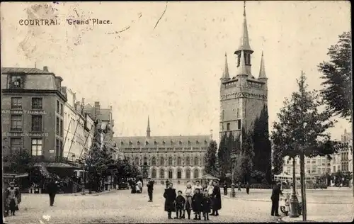 Ak Kortrijk Courtrai Westflandern, Grand'Place