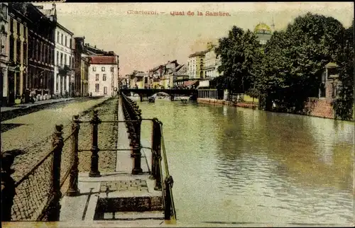 Ak Charleroi Wallonien Hennegau, Quai de la Sambre