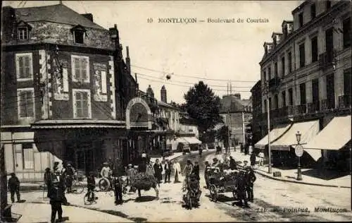 Ak Montluçon Allier, Boulevard de Courtais, Geschäfte