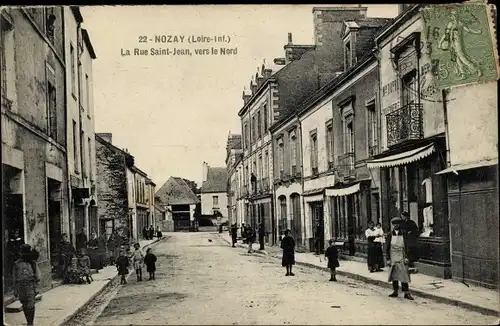 Ak Nozay Loire Atlantique, La Rue Saint Jean