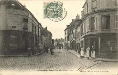 Ak Neuilly Saint Front Aisne, Rue du Château