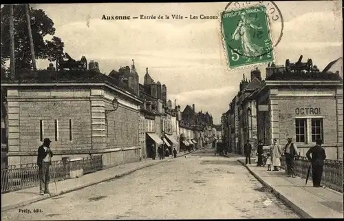 Ak Auxonne Côte d’Or, Entrée de la Ville, Les Canons