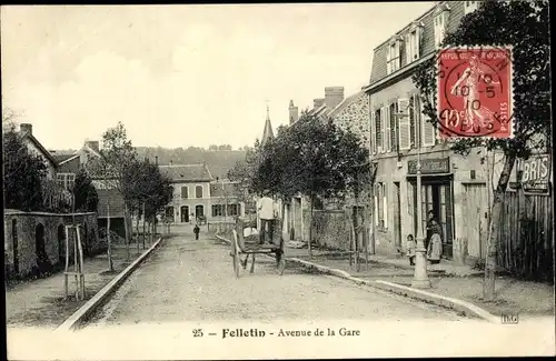 Ak Felletin Creuse, Avenue de la Gare