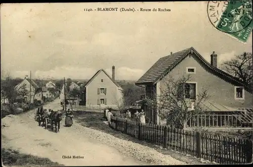 Ak Blamont Doubs, Route de Roches
