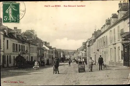 Ak Pacy sur Eure Eure, Rue Edouard Isambard, Michelin