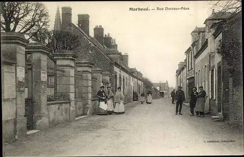 Ak Marboue Eure et Loir, Rue Docteur Pean