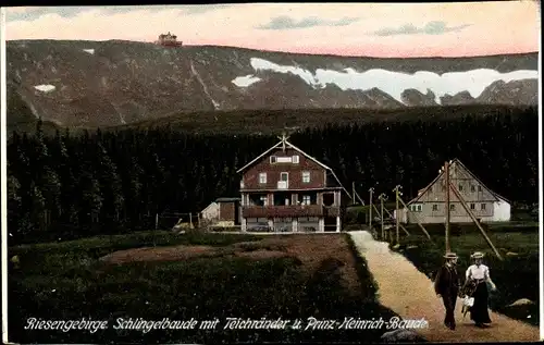 Ak Karpacz Krummhübel Riesengebirge Schlesien, Schlingelbaude, Schronisko na Starej Polanie