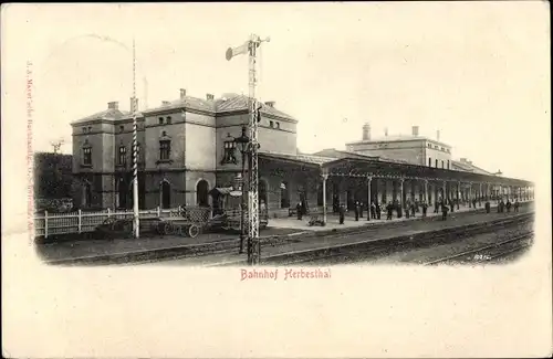 Ak Herbesthal Lontzen Wallonien Lüttich, Bahnhof