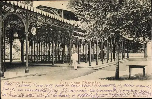 Ak Bad Kissingen Unterfranken Bayern, Rakoczy Brunnen