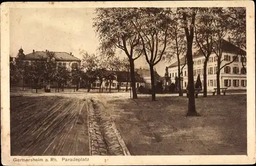 Ak Germersheim am Rhein, Paradeplatz