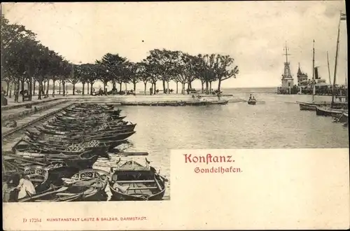 Ak Konstanz am Bodensee, Gondelhafen