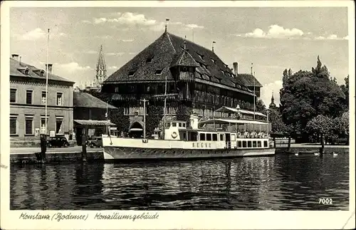 Ak Konstanz am Bodensee, Konziliumsgebäude, Schiff