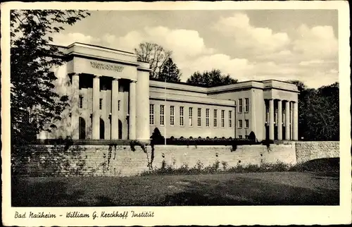 Ak Bad Nauheim in Hessen, William G. Kerckhoff Institut, Außenansicht, Mauer