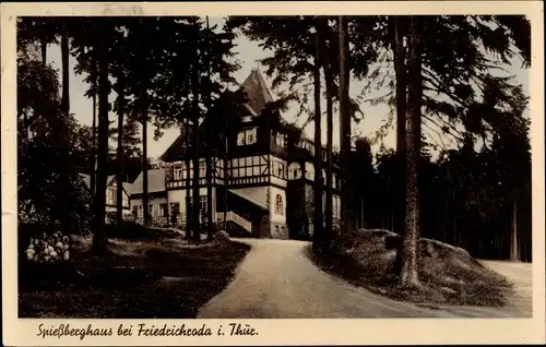 Ak Finsterbergen Friedrichroda im Thüringer Wald, Spießberghaus, Waldstraße