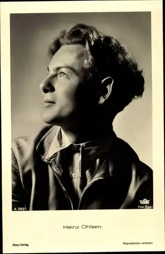 Ak Schauspieler Heinz Ohlsen, Seitenportrait, Ross 3342/1