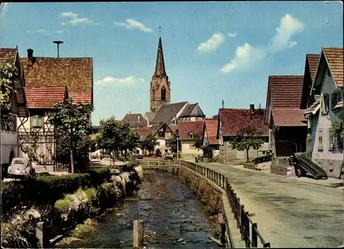 Ak Steinbach Baden Baden, Blick zur Kath. Kirche