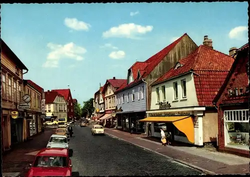 Ak Soltau Lüneburger Heide Niedersachsen, Marktstraße, Straßenpartie, Geschäfte