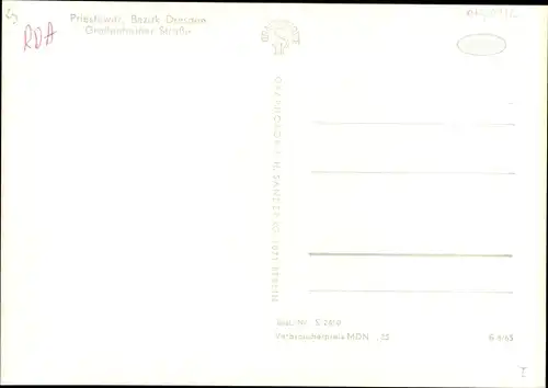 Ak Priestewitz in Sachsen, Großenhainer Straße, Bäckerei