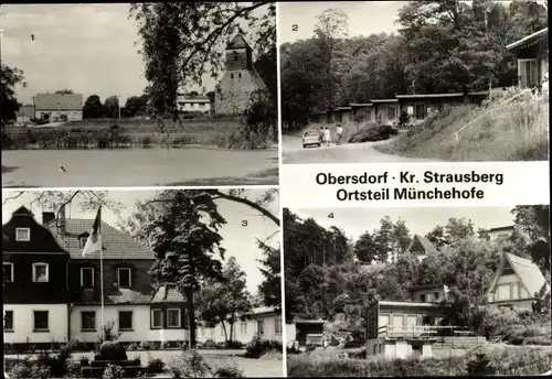 Ak Münchehofe Müncheberg in der Mark, Ortsansicht, Bungalowsiedlung, Jugendherberge Erich Weinert