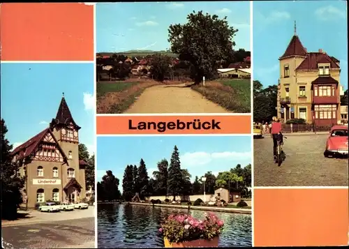Ak Dresden Langebrück, Lindenhof, Teilansicht, Bad, Hauptstraße