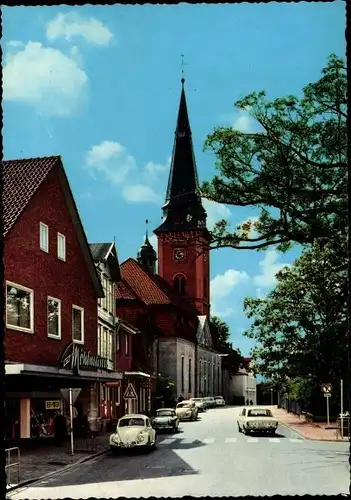Ak Soltau Lüneburger Heide Niedersachsen, St. Johanniskirche, Geschäft