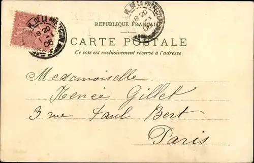 Litho Glückwunsch Neujahr, Singende Vögel