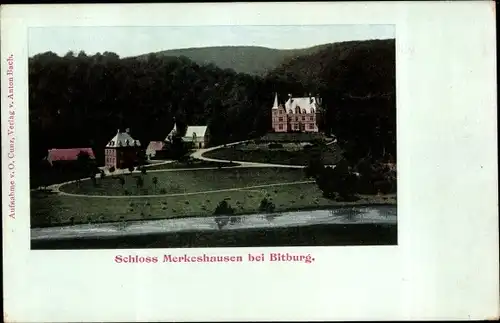 Ak Merkeshausen Oberpierscheid in der Eifel, Schloss