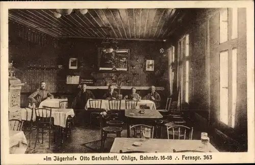 Ak Ohligs Solingen Bergisches Land, Partie im Gasthof Im Jägerhof, Bahnstr. 16-18