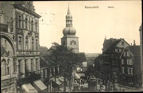 Ak Remscheid im Bergischen Land, Markt