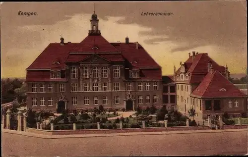 Ak Kempen Niederrhein, Blick auf das Lehrerseminar