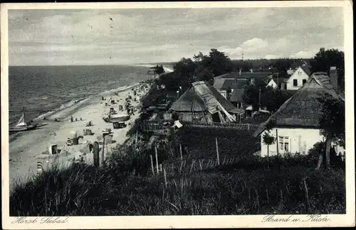 Ak Niechorze Seebad Horst Pommern, Strand und Küste