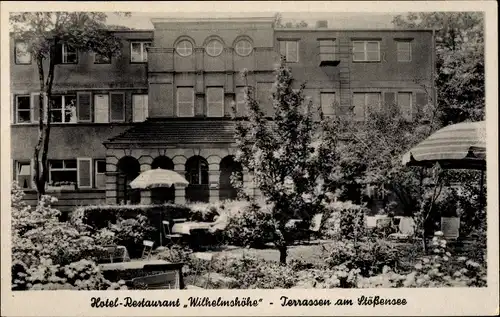 Ak Berlin Spandau, Hotel Wilhelmshöhe, Terrassen am Stößensee